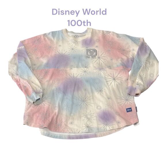 Disney 100th Anniversary Jersey  Pink and Purple Tie-Dye  preowned - Picture 3 of 10